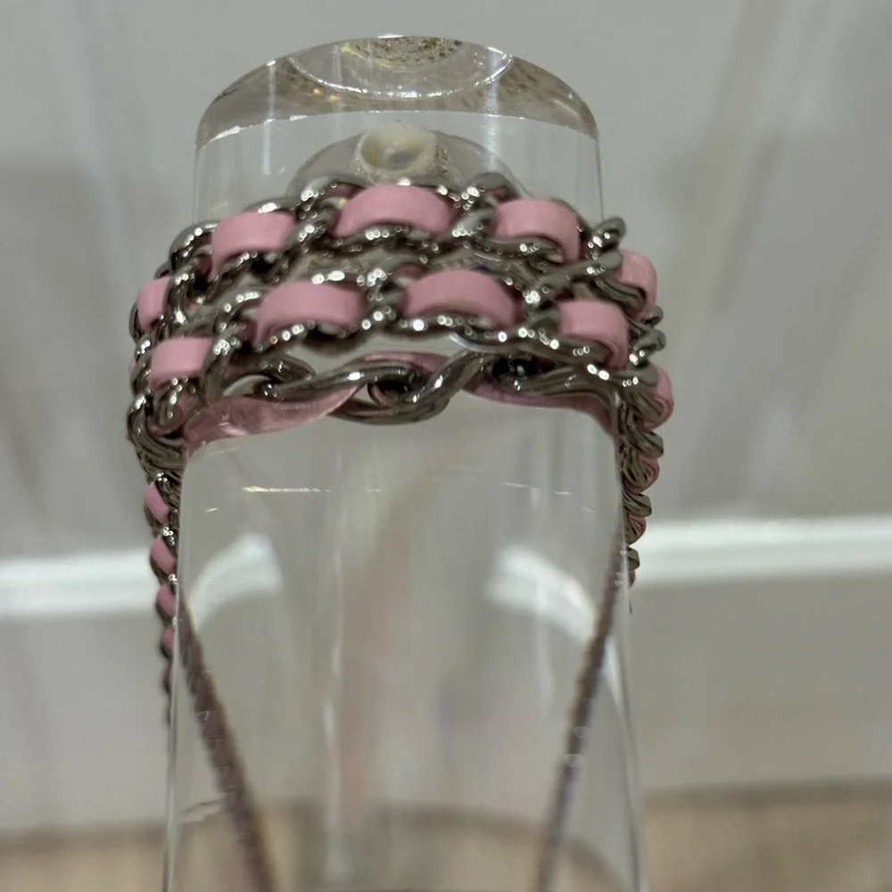 CHANEL Pink Crystal Boy WOC Lambskin Leather CC Crossbody Bag A80287 EUC COA LTD - Picture 6 of 16